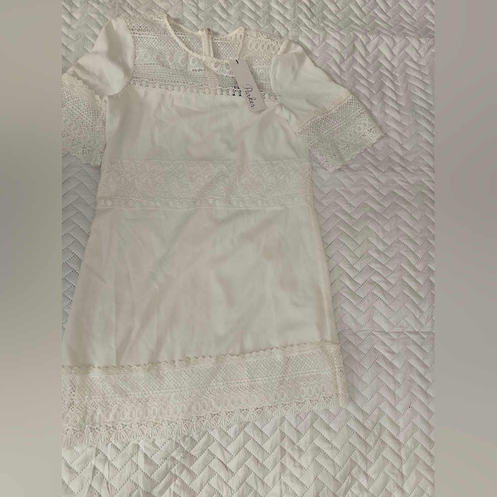 Revolve NWT Parker Stephanie Dress in White Pearl - Picture 2 of 10